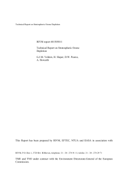 Technical Report on Stratospheric Ozone Depletion