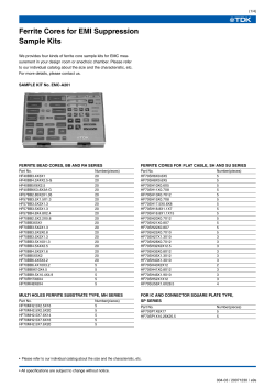 Ferrite Cores for EMI Suppression Sample Kits