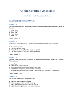 Flash CS6 Practice Test Sample Questions
