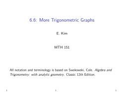 6.6: More Trigonometric Graphs