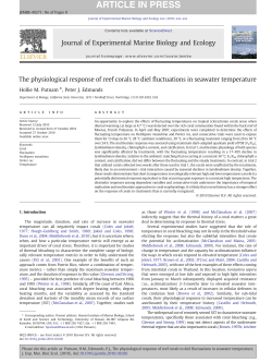 The physiological response of reef corals to diel