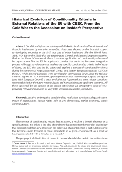 Historical Evolution of Conditionality Criteria in External Relations of
