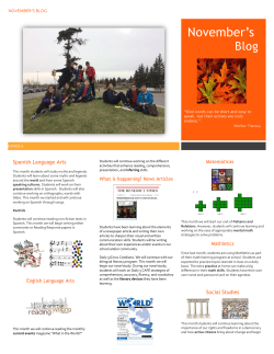 Grade 6 November blog
