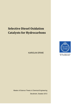 Selective Diesel Oxidation Catalysts for Hydrocarbons
