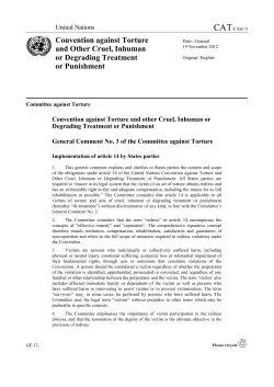 General Comment No. 3 of the Committee against Torture
