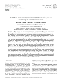 Controls on the magnitude-frequency scaling of an