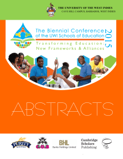 Conference Abstracts - Cave Hill Campus