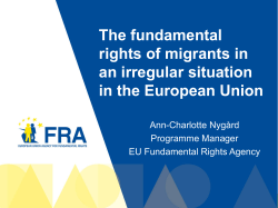 The fundamental rights of migrants in an irregular situation in the
