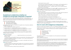 Guidelines to determine whether an Indigenous language