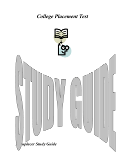 Accuplacer Study Guide
