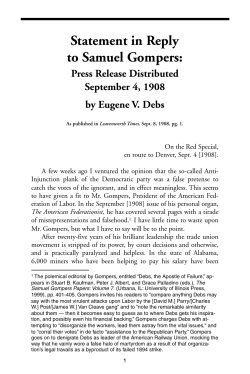 Statement in Reply to Samuel Gompers: Press Release Distributed