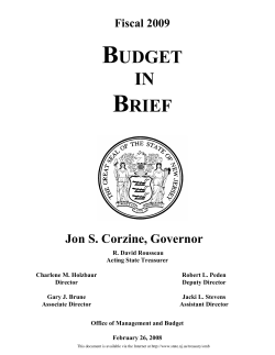 summary of the budget