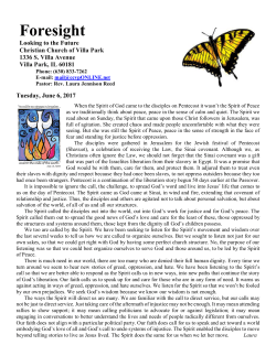 Newsletter - Christian Church of Villa Park