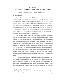 CONCEPT OF PUBLIC PURPOSE: ITS IMPORTANCE AND