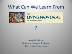 14 Conf The Living New Deal - Kentucky Library Association