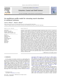 An equilibrium profile model for retreating marsh shorelines in