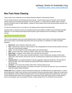 Non-Toxic Home Cleaning