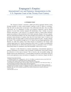 International Law and Statutory Interpretation in the US Supreme