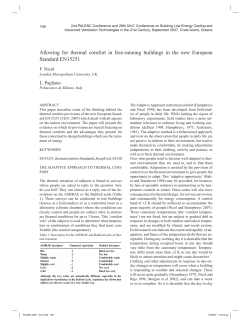 Allowing for thermal comfort in free-running buildings in the