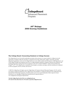 AP&reg; Biology 2008 Scoring Guidelines - AP Central