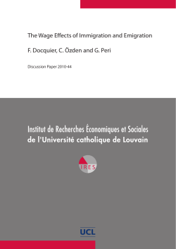 The Wage Effects of Immigration and Emigration F. Docquier, C