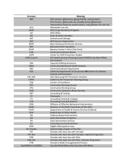 Acronyms - San Francisco HIV Community Planning Council