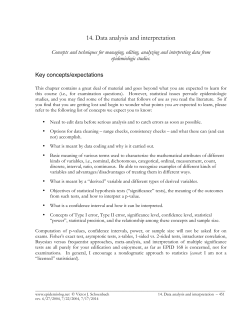 Data analysis and interpretation