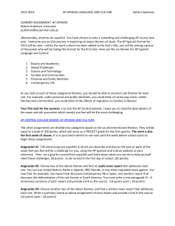 2013-2014 ap spanish language and culture