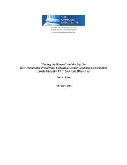 &ldquo;Testing the Waters&rdquo; and the Big Lie: How