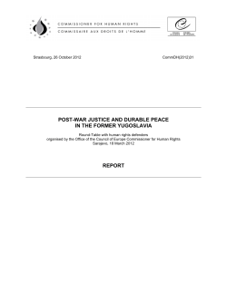 post-war justice and durable peace in the former