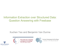 Information Extraction over Structured Data: Question