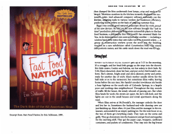 Book Excerpt: Fast Food Nation, by Eric Schlosser