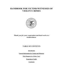 handbook for victims/witnesses of violent crimes