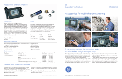 Accessories for Mobile Hardness Testers Brochure 436 KB