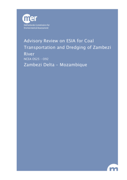 Advisory Review on ESIA for Coal Transportation