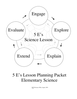 Engage Explore Explain Extend Evaluate 5 E`s Science Lesson 5