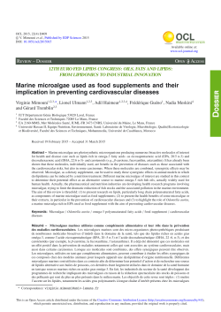 Marine microalgae used as food supplements and their implication