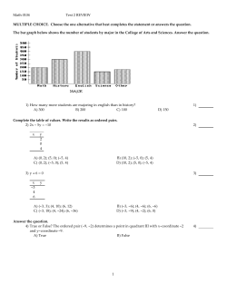 MATH 0104 TEST 2 REVIEW - simulation