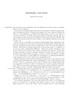 HOMEWORK 4 SOLUTIONS Comparison: The proofs have some