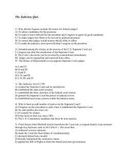 The Judiciary Quiz