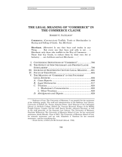 the legal meaning of &ldquo;commerce&rdquo; in the