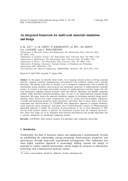 An integrated framework for multi-scale materials simulation and