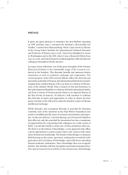Preface - German Historical Institute