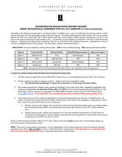 Fall 2017 Reciprocal Application - Housing.illinois.edu
