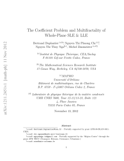 The Coefficient Problem and Multifractality of Whole - IPhT