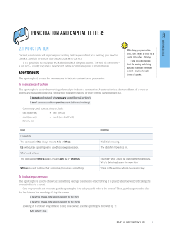 punctuation and capital letters