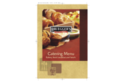 No Price Catering Menu