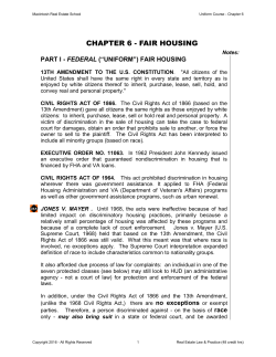 chapter 6 - fair housing - MacIntosh Real Estate School