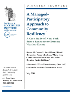 A Managed- Participatory Approach to Community Resiliency