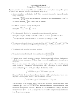 A Summary of Integration Techniques and Advice